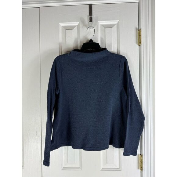 Eileen Fisher Womens Navy Blouse Size M - Picture 1 of 4
